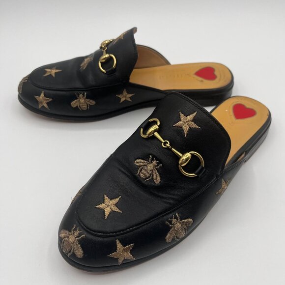 Gucci Princetown Bee Mules Slippers Size EU 36/ US 6 READ - Picture 5 of 16
